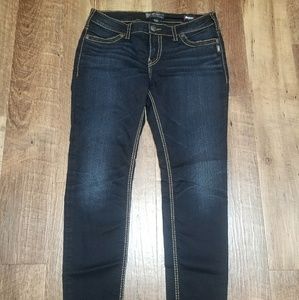 Women's Silver Suki High Super Skinny Jeans sz.34